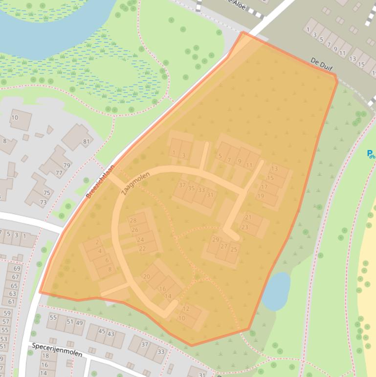 Kaart van postcodegebied 8044VL.