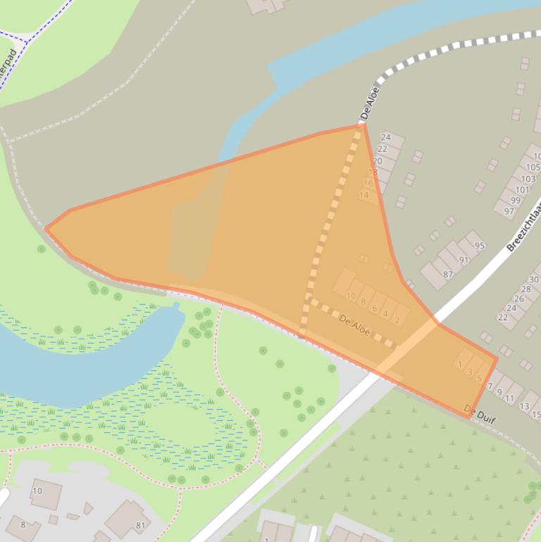 Kaart van postcodegebied 8044VW.