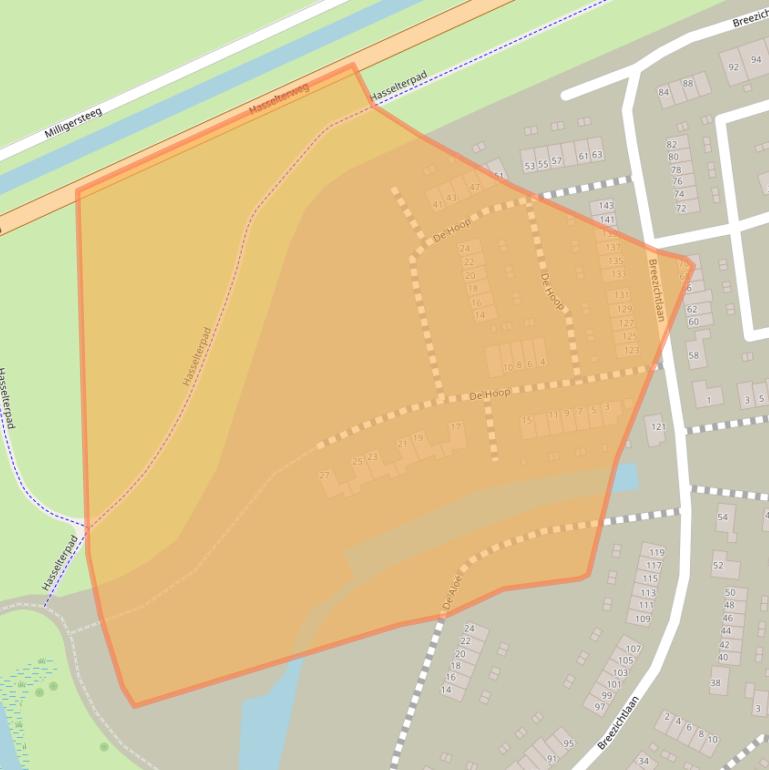 Kaart van postcodegebied 8044VX.