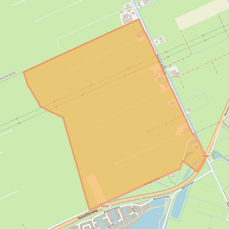 Kaart van postcodegebied 8045PB.