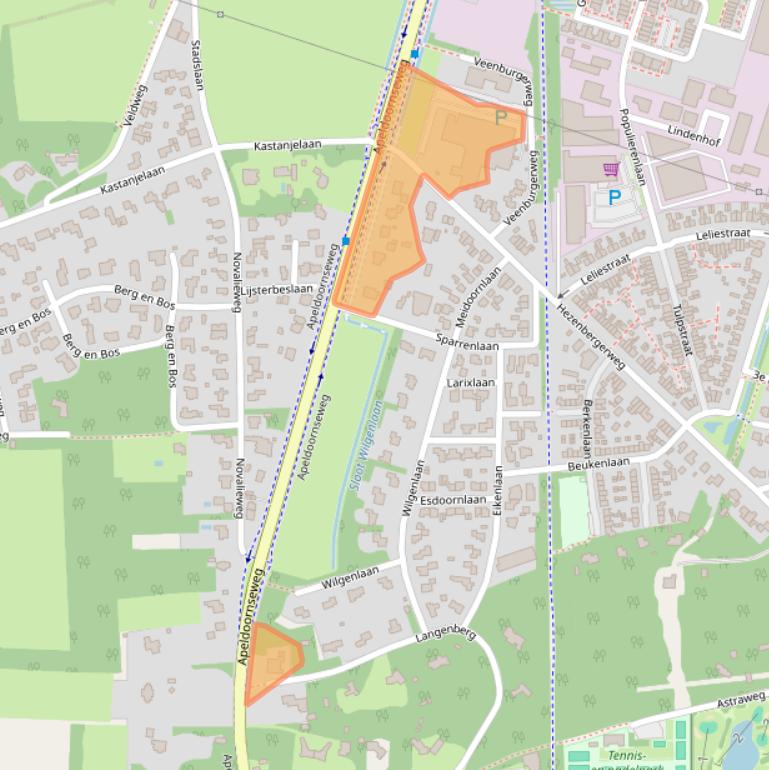 Kaart van postcodegebied 8051AA.