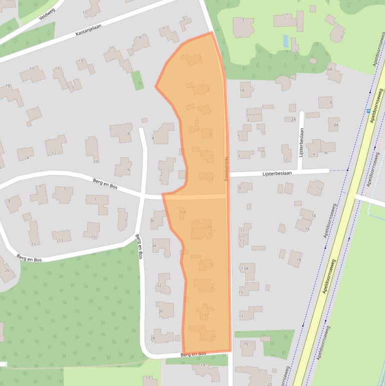 Kaart van postcodegebied 8051AH.