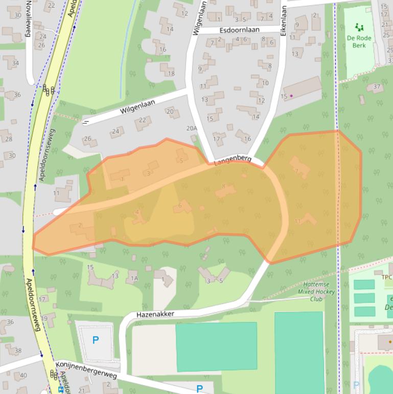 Kaart van postcodegebied 8051AV.