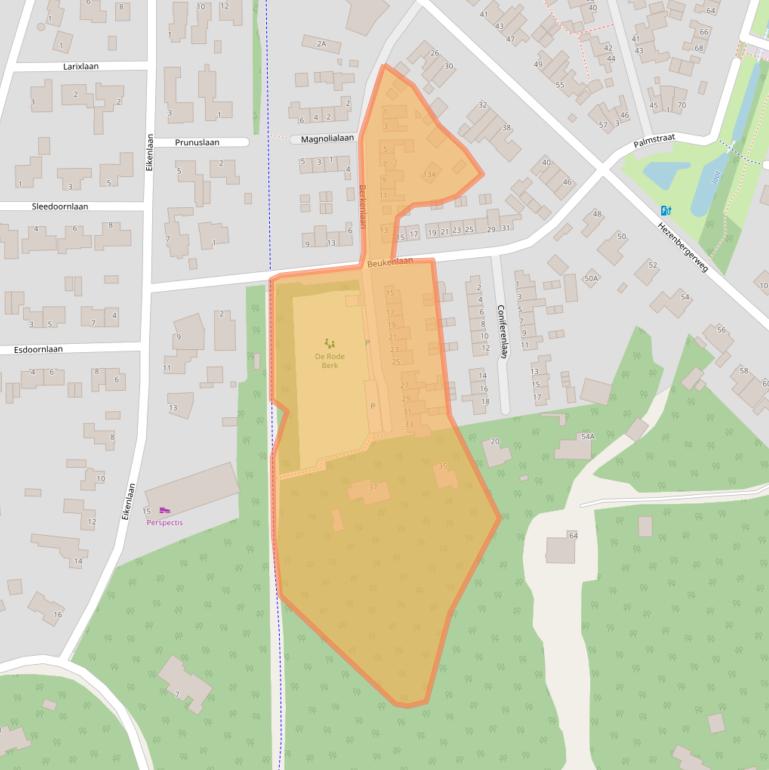 Kaart van postcodegebied 8051BH.