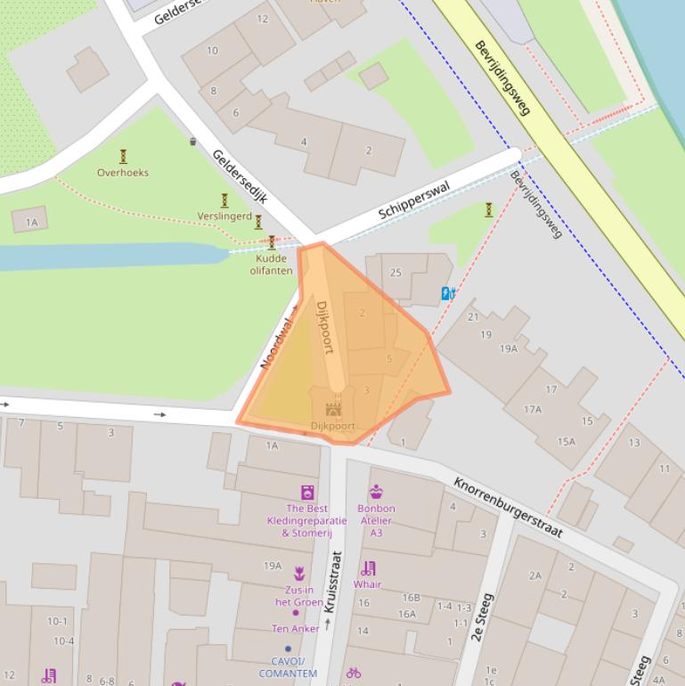 Kaart van postcodegebied 8051BM.