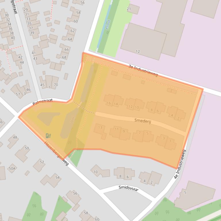 Kaart van postcodegebied 8051BN.