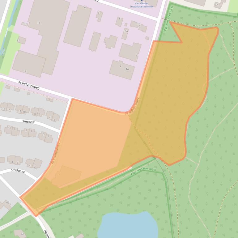 Kaart van postcodegebied 8051CK.