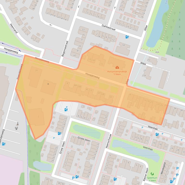 Kaart van postcodegebied 8051DB.