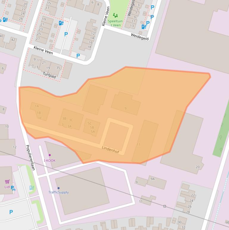 Kaart van postcodegebied 8051DD.