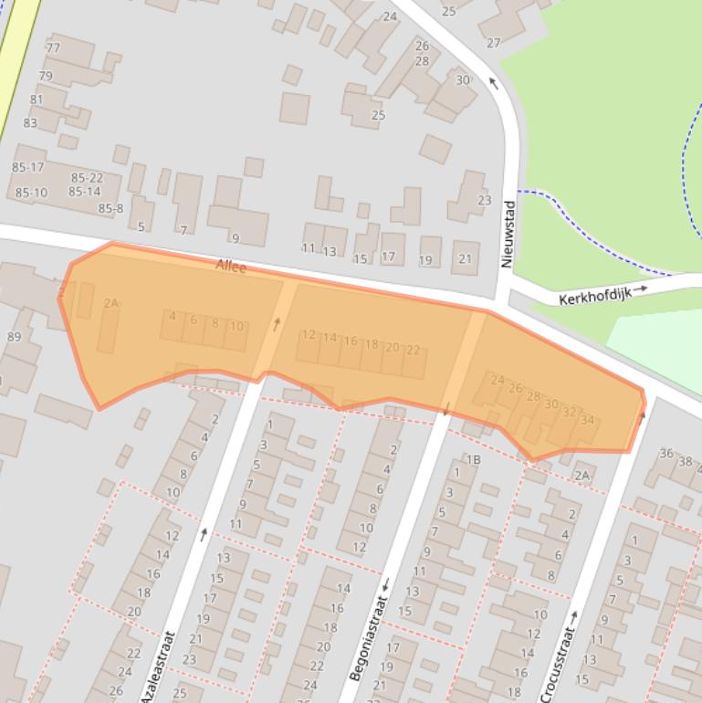Kaart van postcodegebied 8051DH.