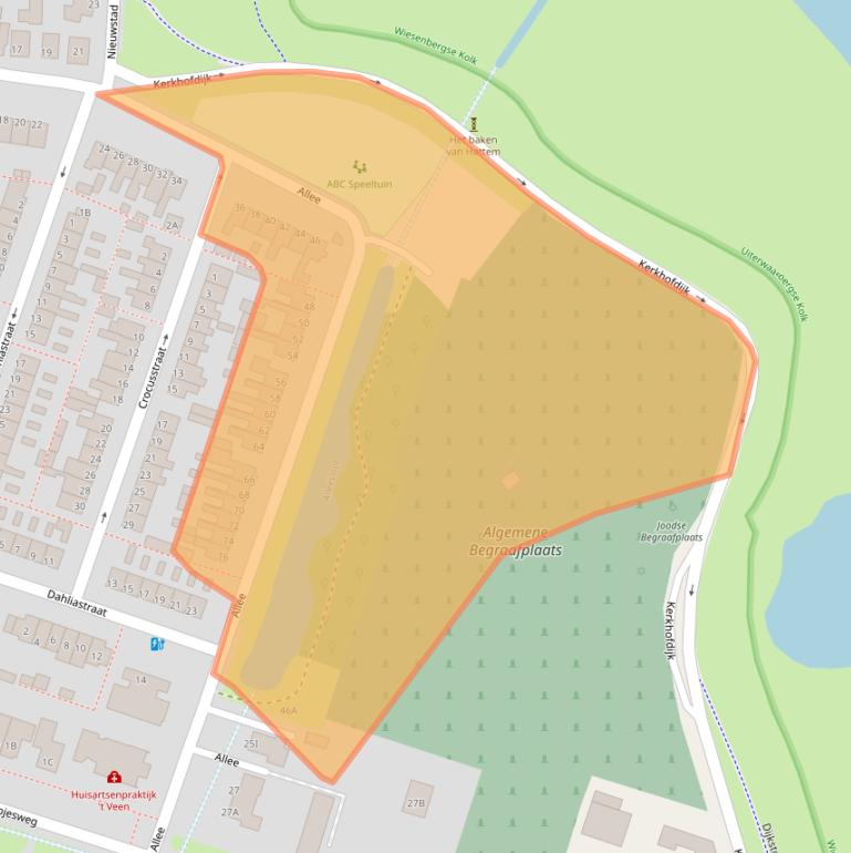 Kaart van postcodegebied 8051DJ.