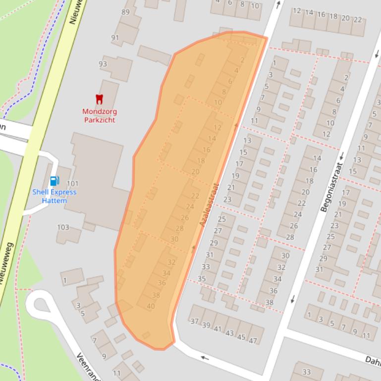 Kaart van postcodegebied 8051DV.