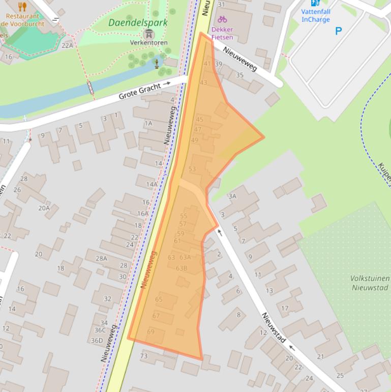 Kaart van postcodegebied 8051EB.