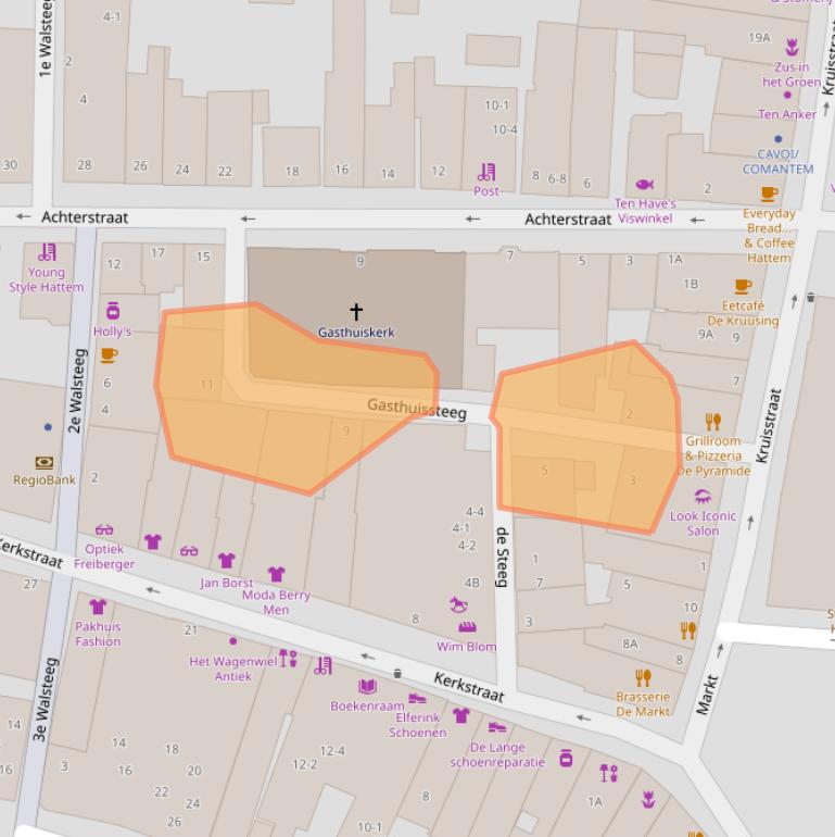 Kaart van postcodegebied 8051EX.