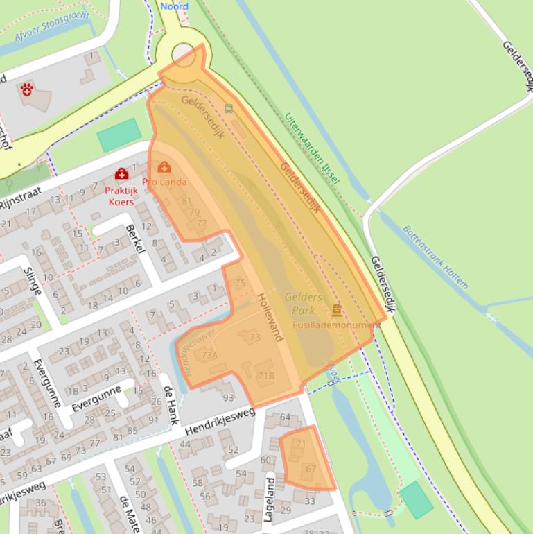 Kaart van postcodegebied 8051HE.