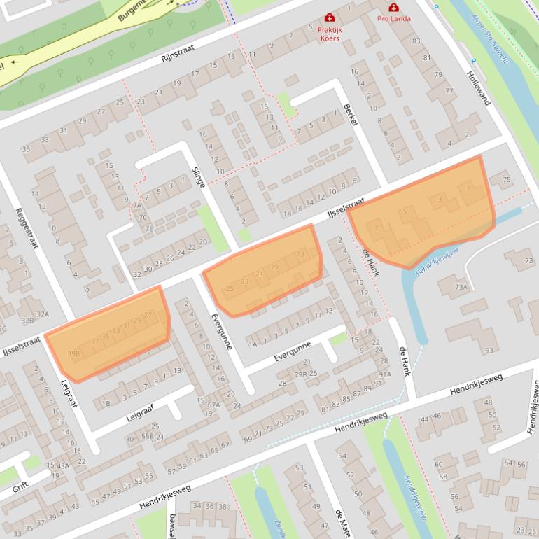 Kaart van postcodegebied 8051HM.