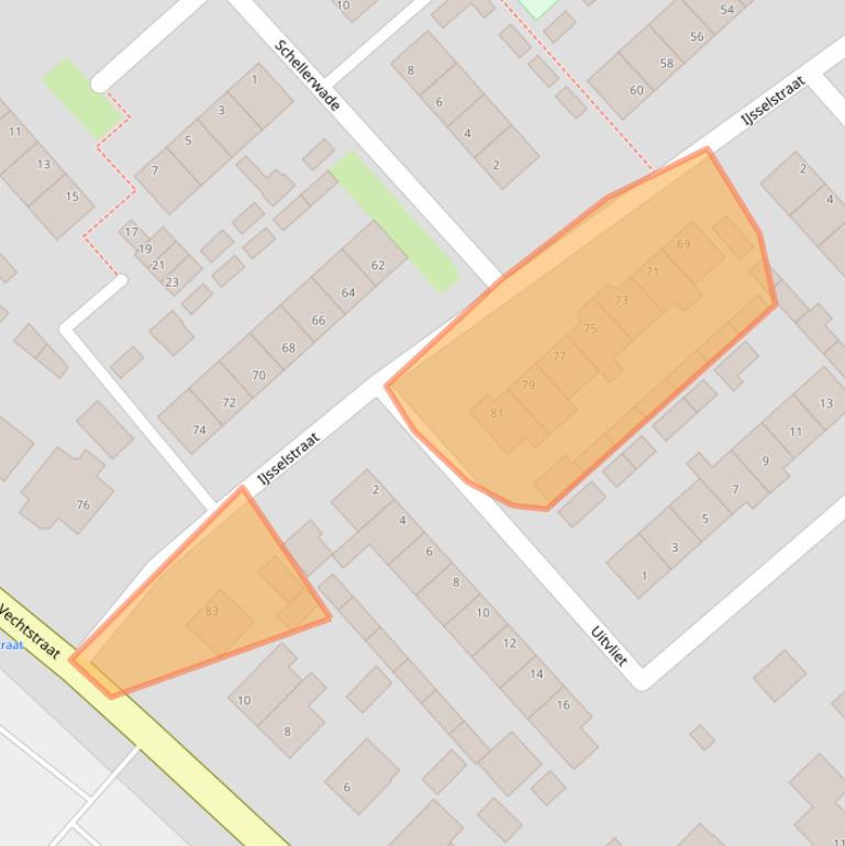 Kaart van postcodegebied 8051HP.