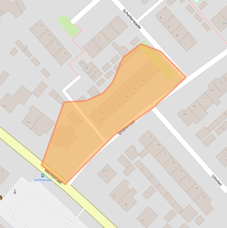 Kaart van postcodegebied 8051HT.