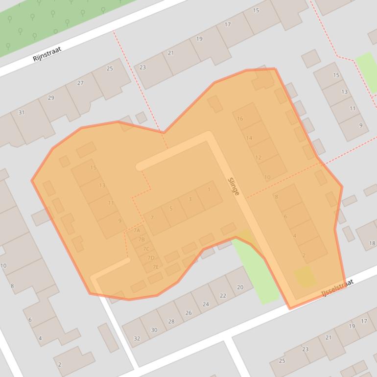 Kaart van postcodegebied 8051HW.
