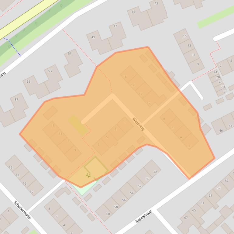 Kaart van postcodegebied 8051JA.