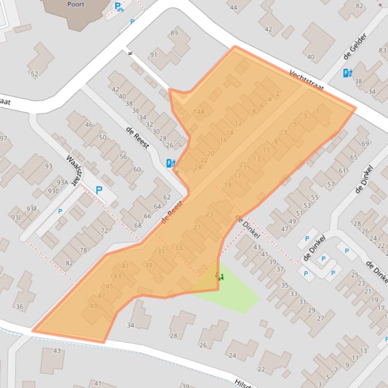 Kaart van postcodegebied 8051JP.