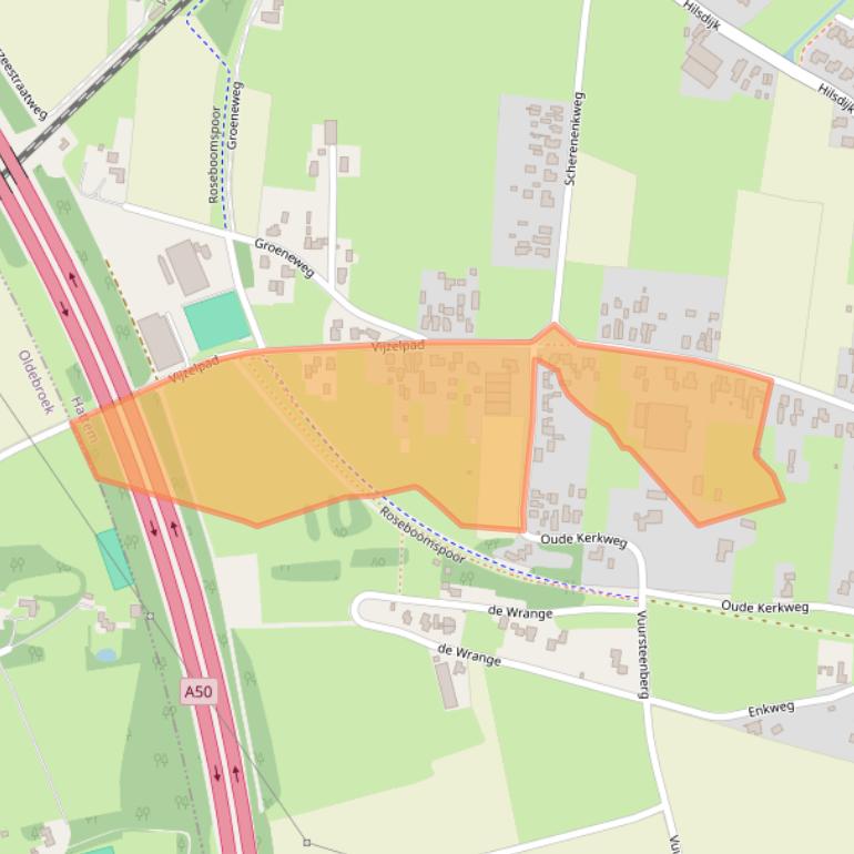 Kaart van postcodegebied 8051KM.