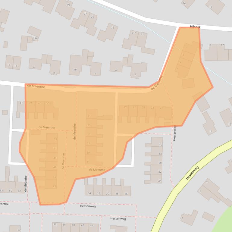 Kaart van postcodegebied 8051KS.