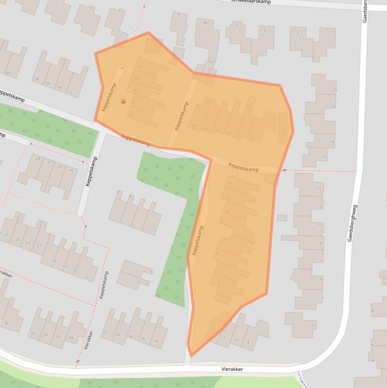 Kaart van postcodegebied 8051LX.