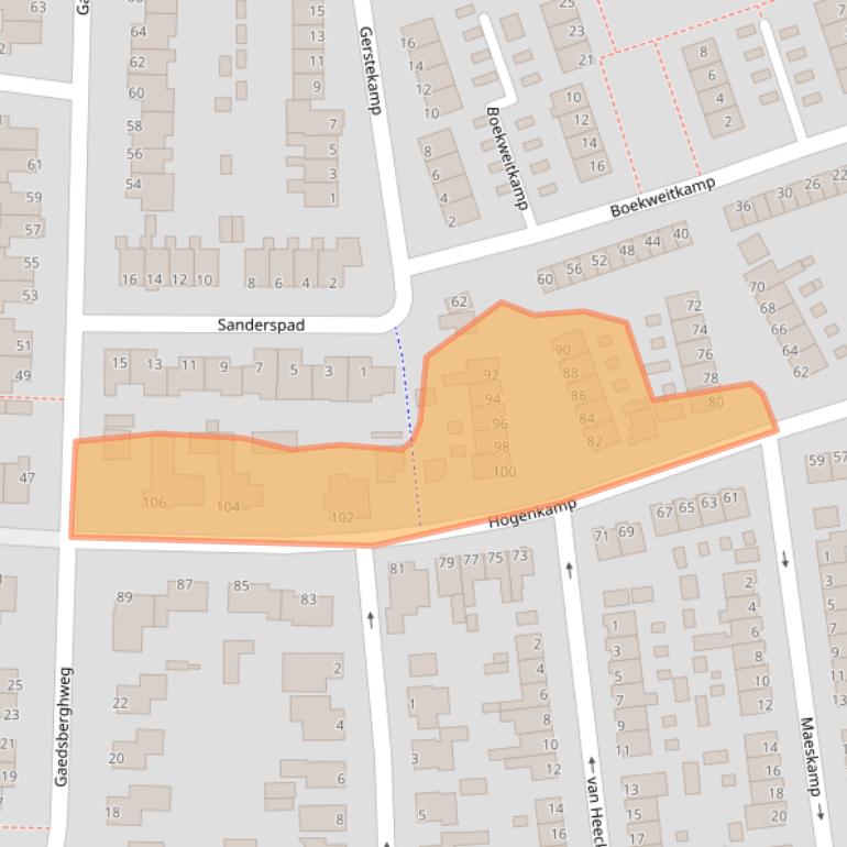 Kaart van postcodegebied 8051ME.