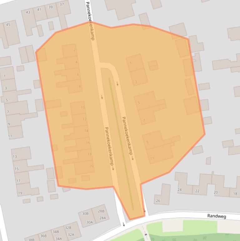 Kaart van postcodegebied 8051ML.