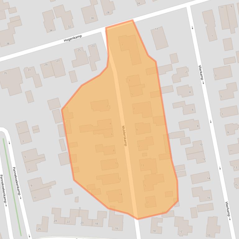 Kaart van postcodegebied 8051MN.