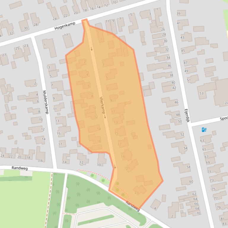 Kaart van postcodegebied 8051MP.