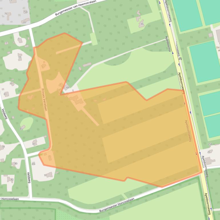 Kaart van postcodegebied 8051NW.