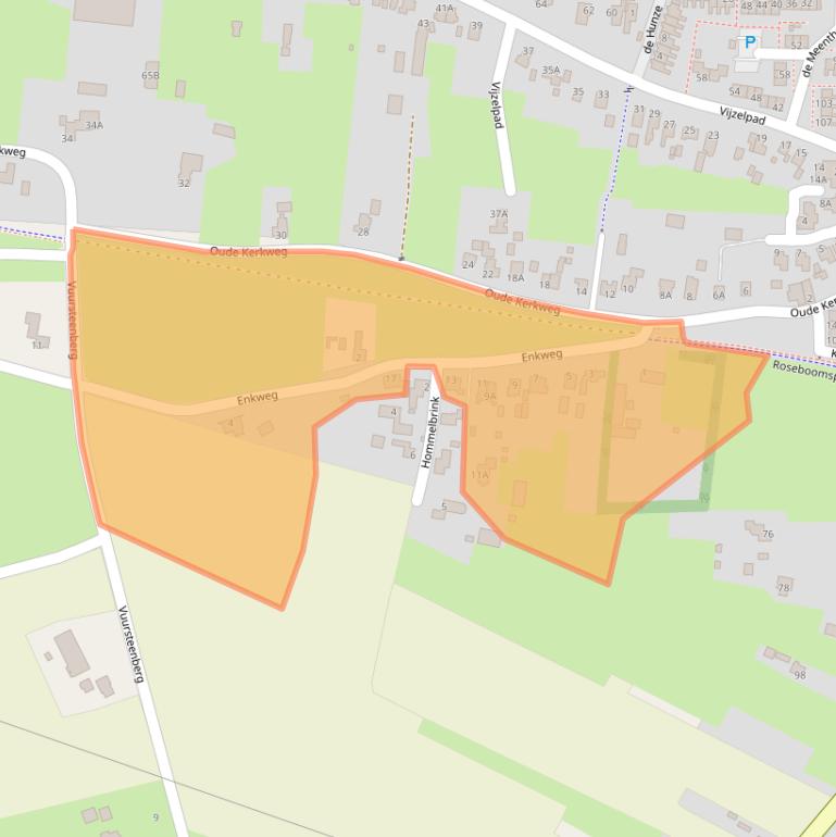 Kaart van postcodegebied 8051PT.