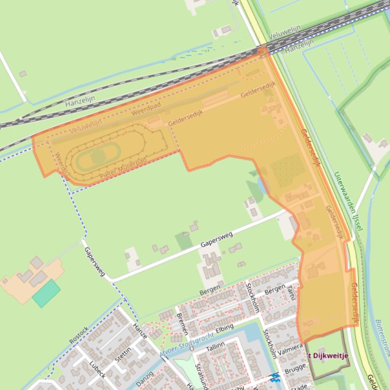 Kaart van postcodegebied 8051SB.