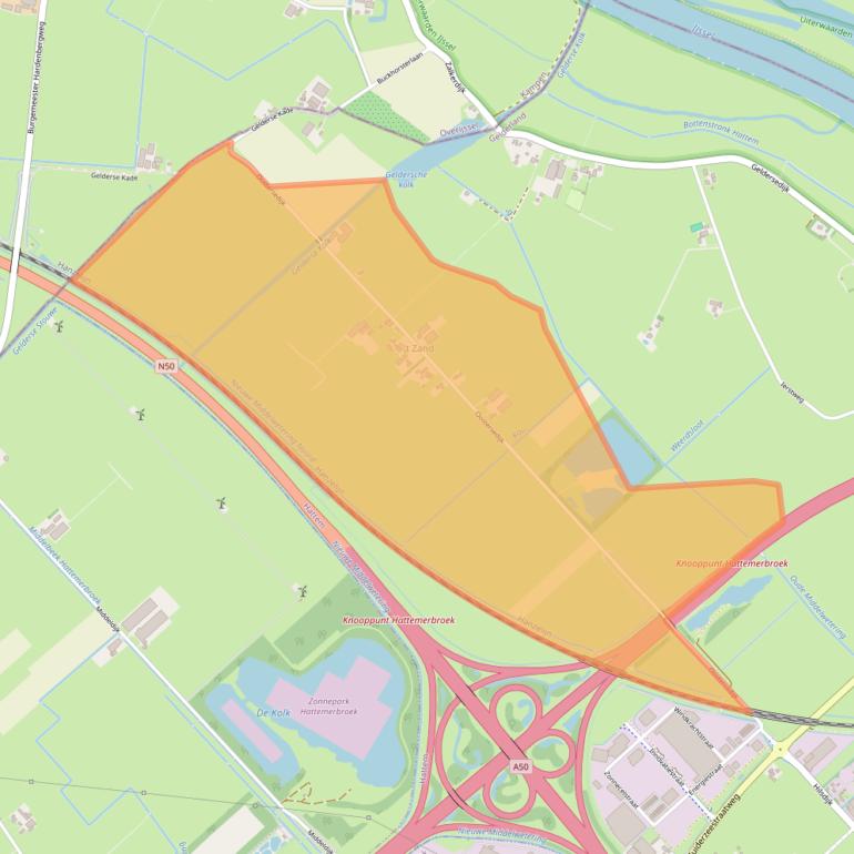 Kaart van postcodegebied 8051ST.
