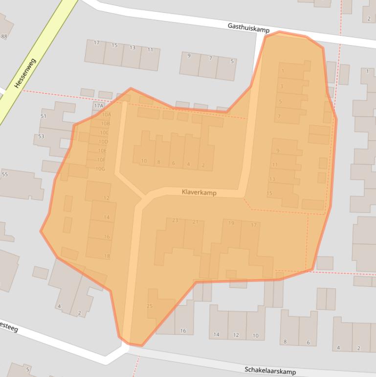 Kaart van postcodegebied 8051SZ.