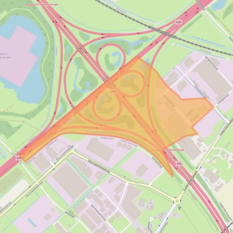 Kaart van postcodegebied 8051TB.