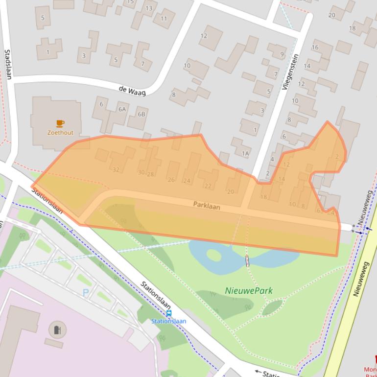 Kaart van postcodegebied 8051VA.