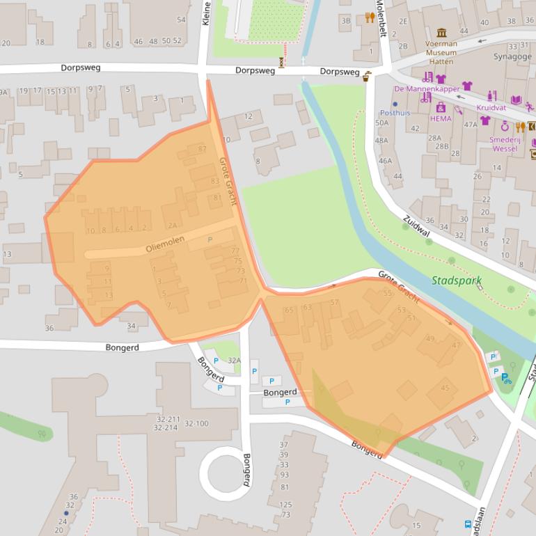 Kaart van postcodegebied 8051VJ.