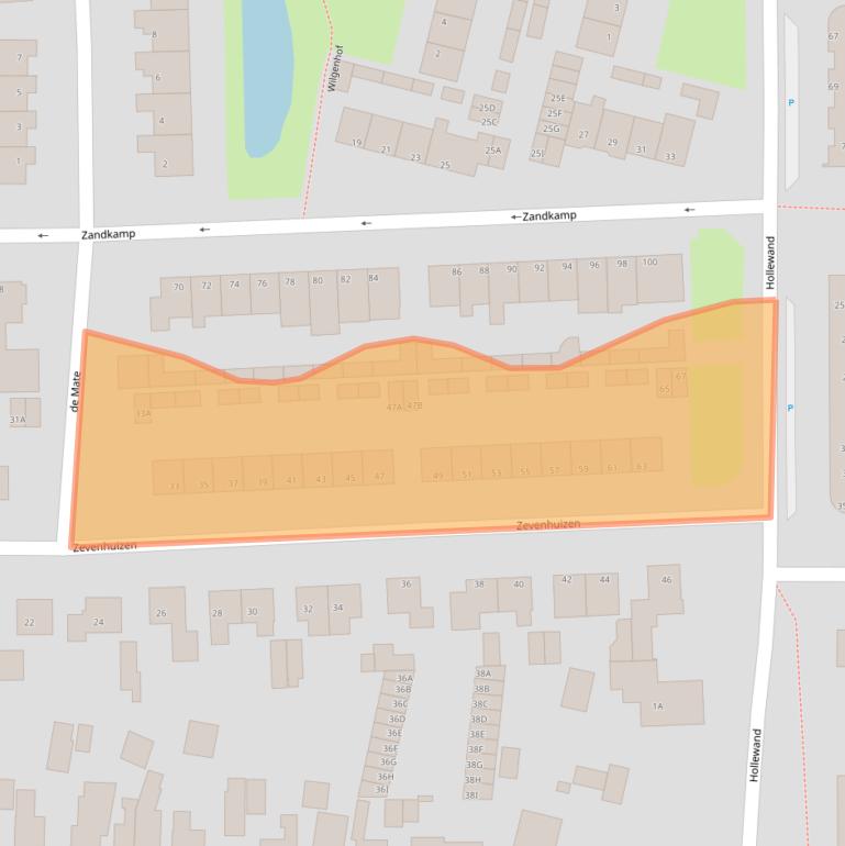 Kaart van postcodegebied 8051VN.