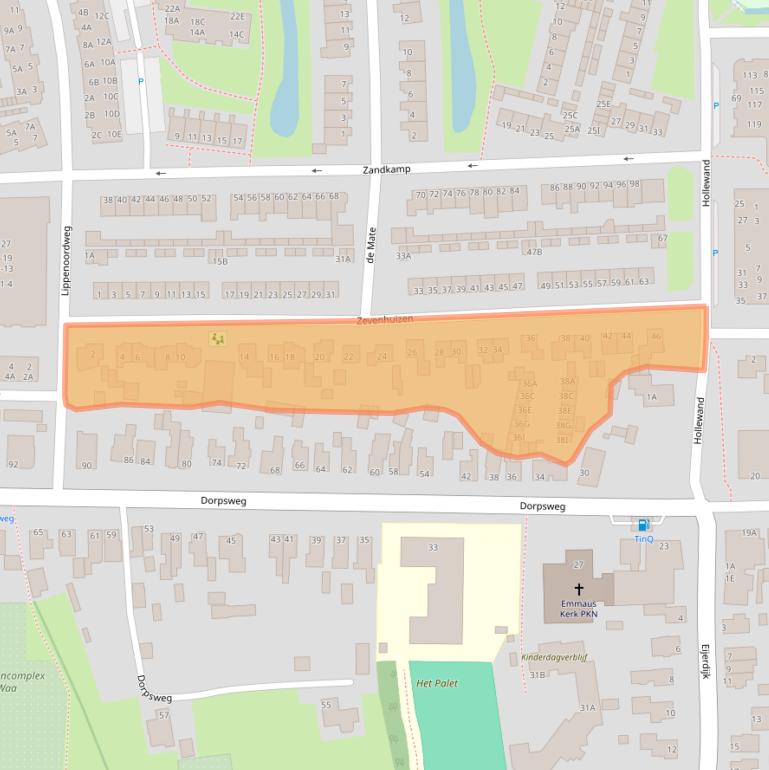 Kaart van postcodegebied 8051VP.