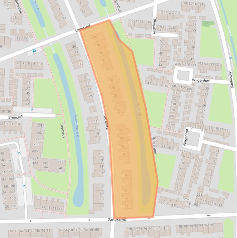 Kaart van postcodegebied 8051VW.