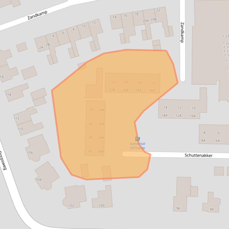 Kaart van postcodegebied 8051XR.