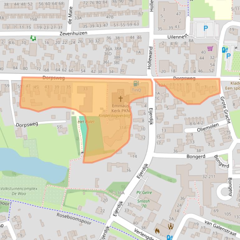 Kaart van postcodegebied 8051XS.
