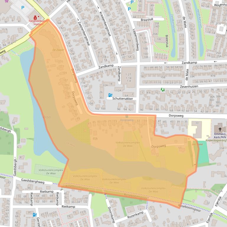 Kaart van postcodegebied 8051XT.