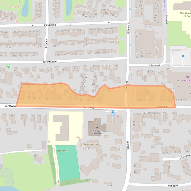 Kaart van postcodegebied 8051XV.