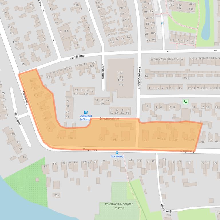 Kaart van postcodegebied 8051XW.