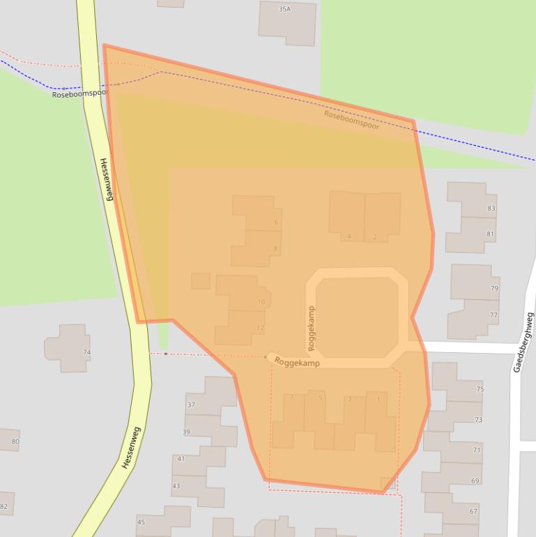 Kaart van postcodegebied 8051ZJ.