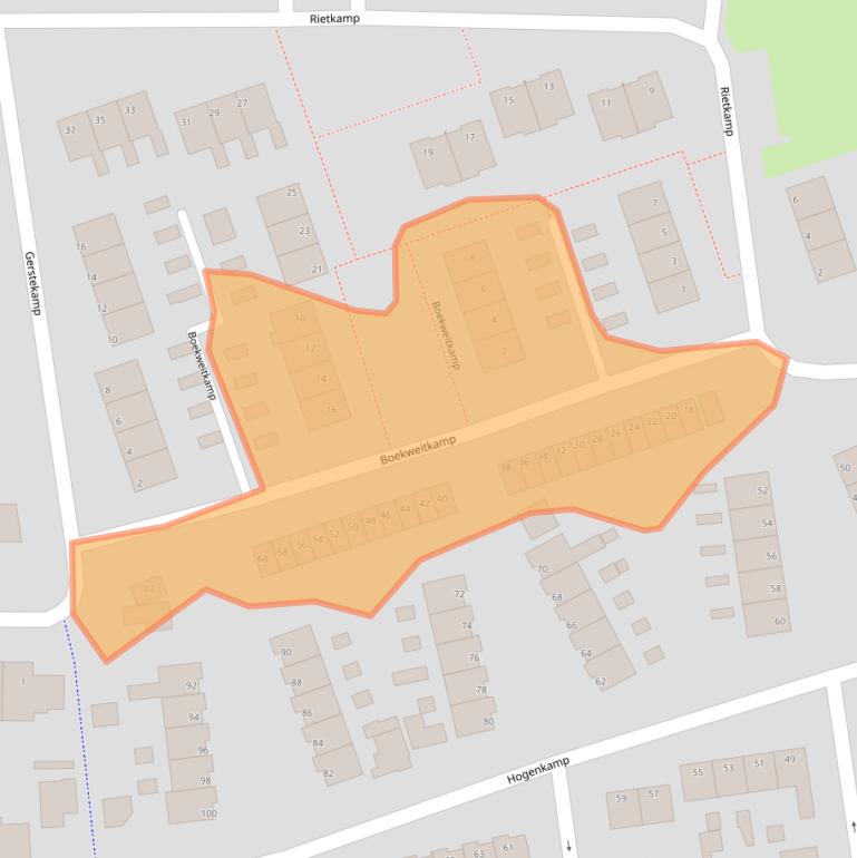 Kaart van postcodegebied 8051ZN.